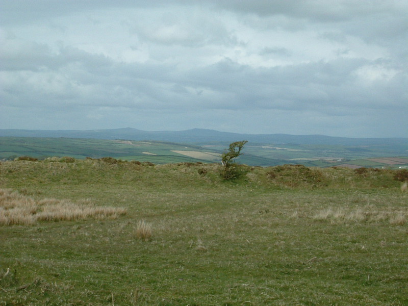 Brown Willy and Roughtor from Castle-an-Dinas